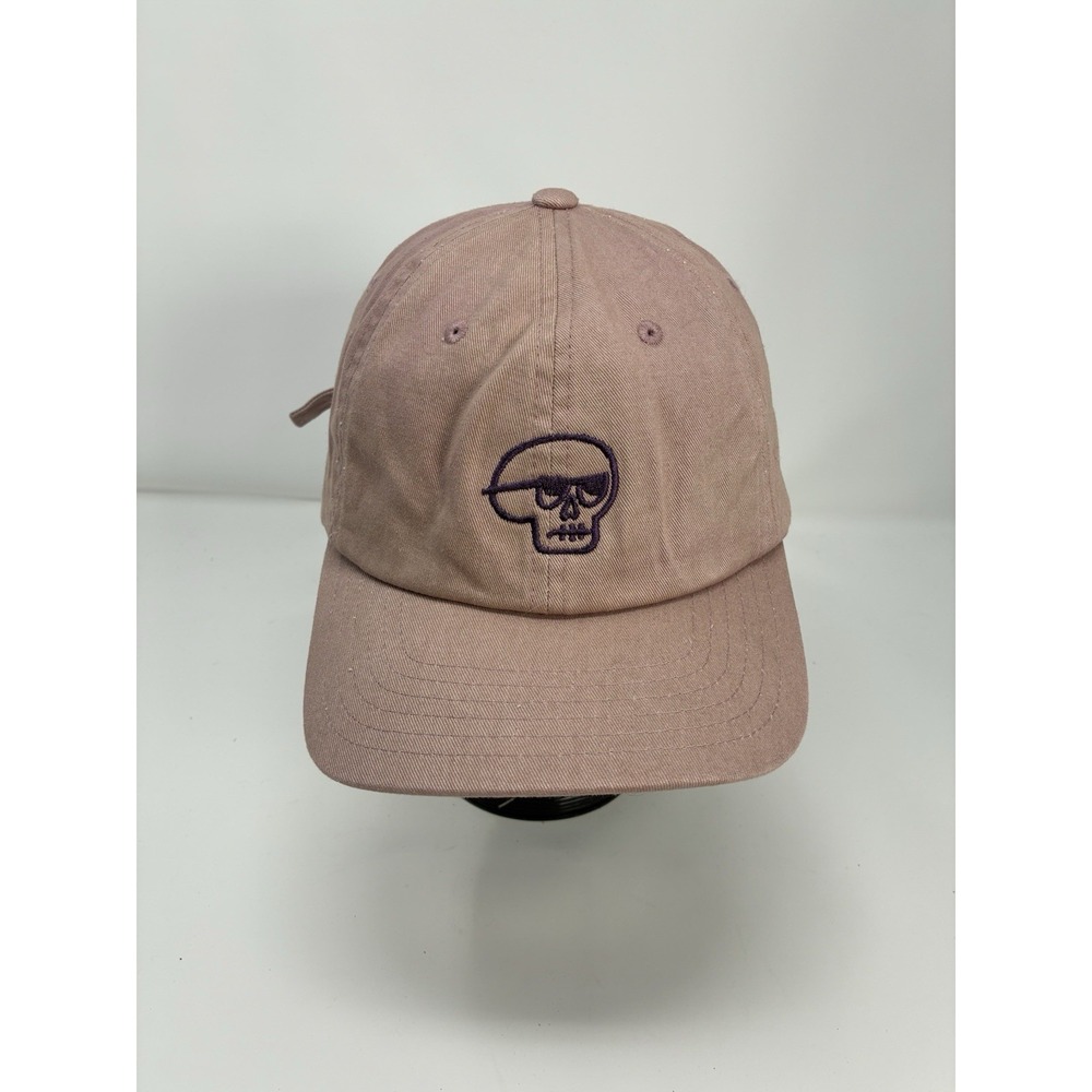 Martha's Vineyard Boneyard Skull‎ Hat Pink Cotton Adjustable Strapback Cap